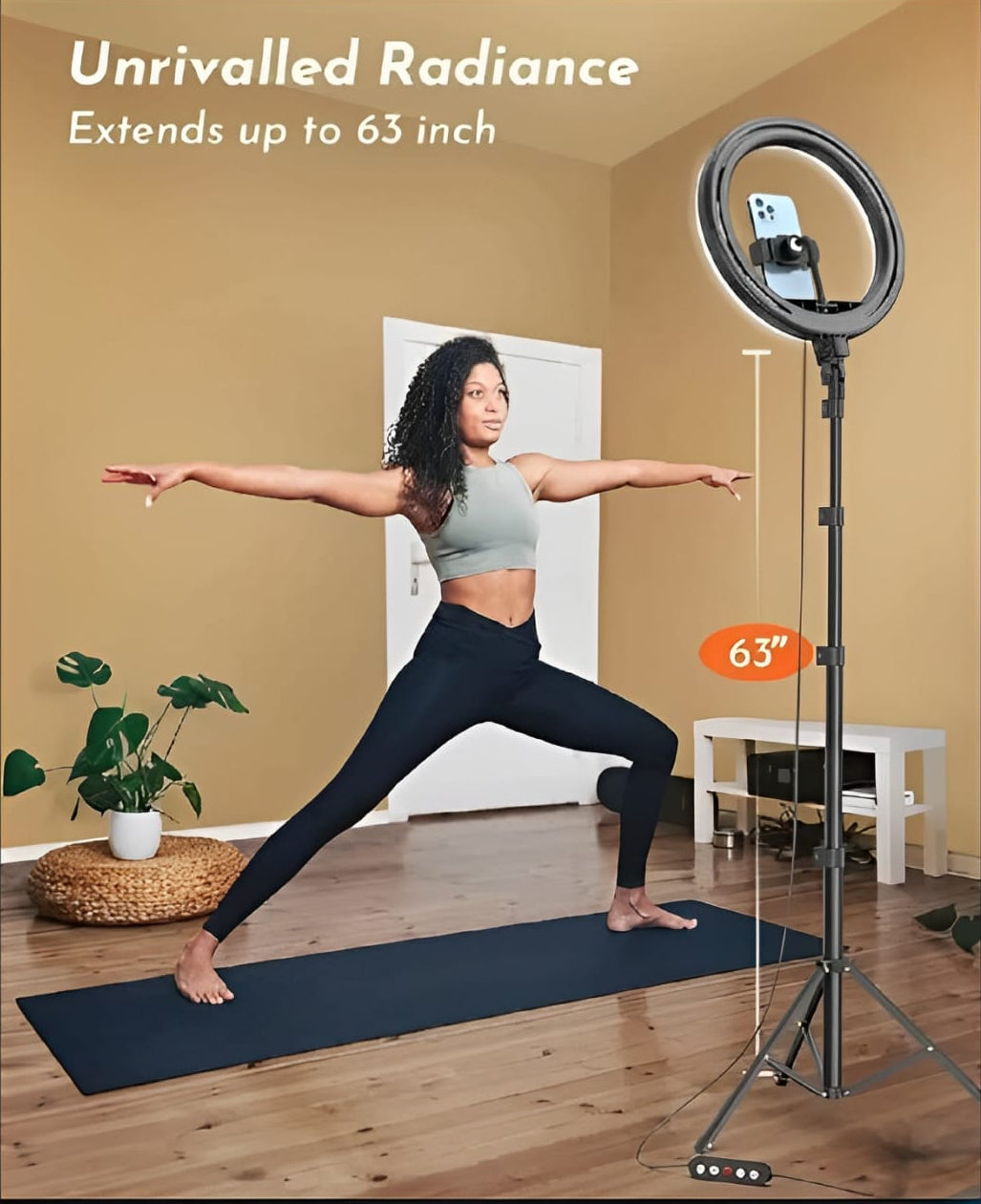 26CM LED Ring Light with Tripod & Mobile Holder (USB Dimmable)