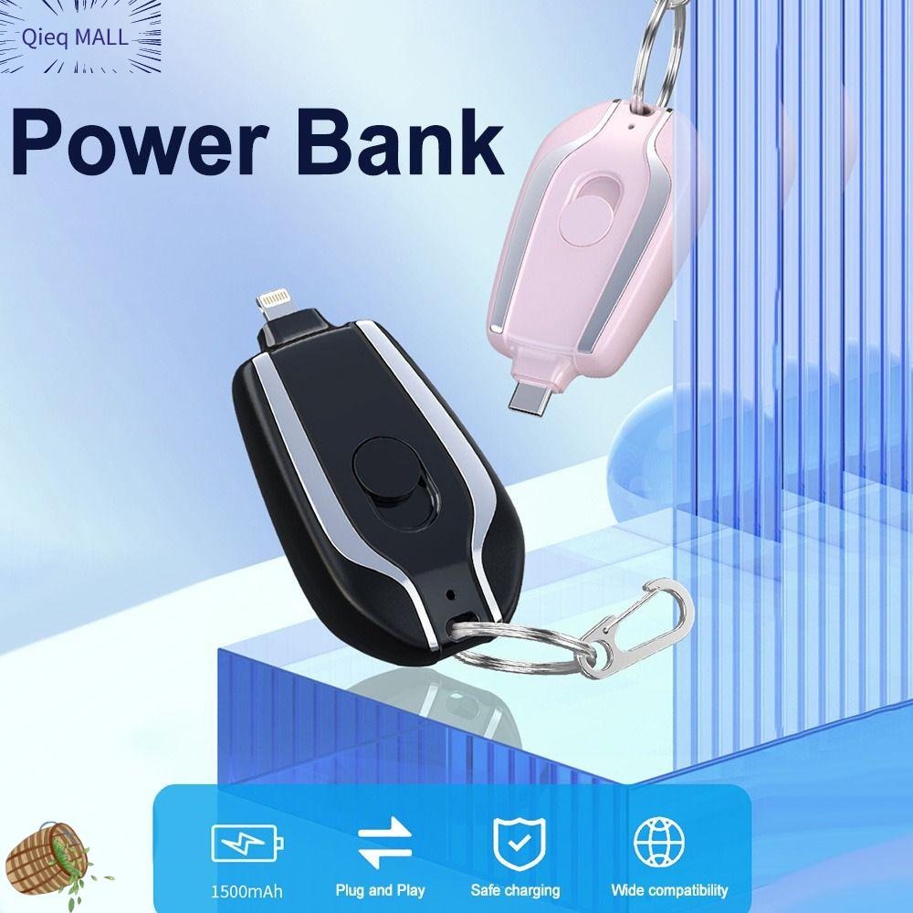 1500mAh Mini Keychain Power Bank – Ultra Compact Type-C Charger