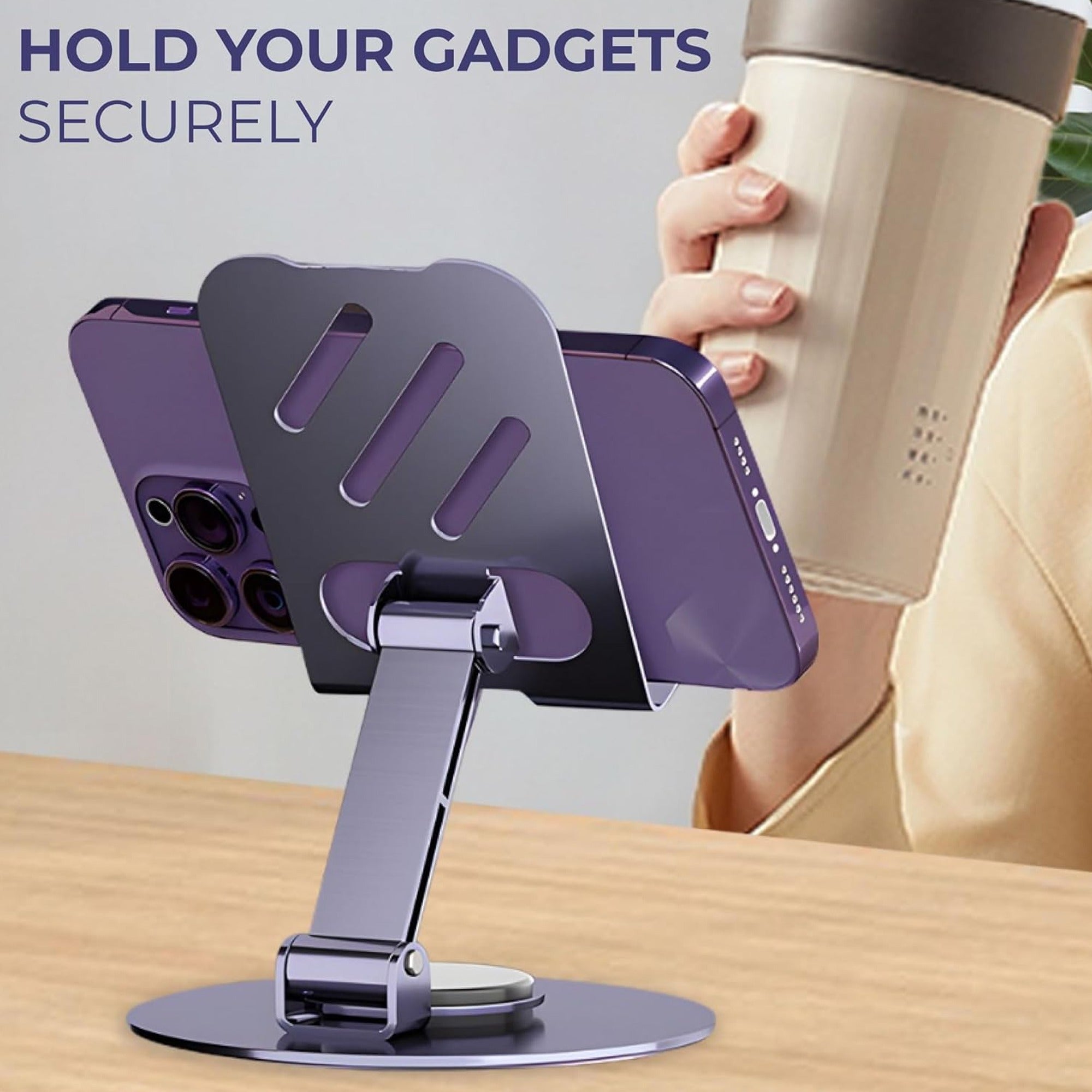 360° Rotatable Adjustable Foldable Phone & Tablet Stand